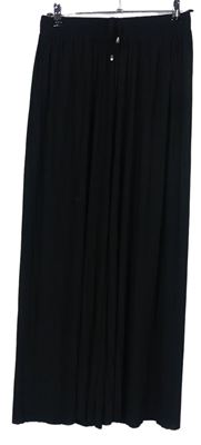 Dámské černé plisované sukňové kalhoty 