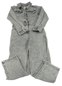 Šedý riflový kalhotový overal Denim Co.
