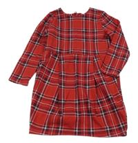 Červeno-černo-bílé kostkované šaty H&M