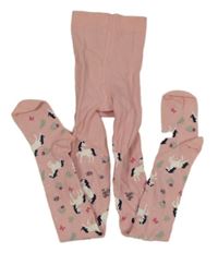 Světlerůžové punčocháče s jednorožci John Lewis