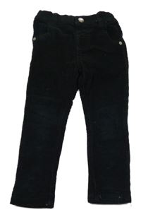 Černé slim manšestráky F&F