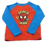 Červeno-modré fleecové pyžamové triko se Spidermanem Marvel