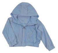 Modrá fleecová propínací mikina s kapucí Dunnes