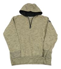 Béžová melírovaná mikina s kapucí Yigga