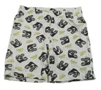 Šedé bavlněné kraťasy s dinosaury Primark