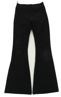 Černé žebrované sportovní bootcut tepláky C&A