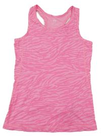 Růžový vzorovaný sportovní funkční top H&M