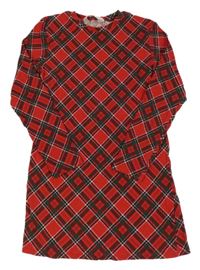 Červeno-zelené vzorované šaty H&M