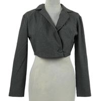 Dámské šedé pruhované sakové bolerko Zara