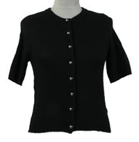 Dámské černé propínací svetrové vlněné tričko H&M