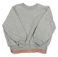 Světlešedá melírovaná mikina s proužky George