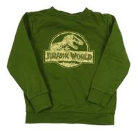 Zelená mikina s dinosaurem - Jurský svět 