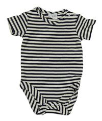 Tmavomodro-bílé pruhované žebrované body F&F