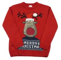 Červený svetr se sobem George