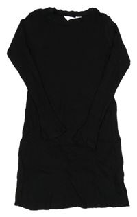 Černé žebrované šaty H&M