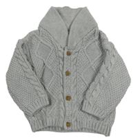 Šedý propínací svetr Next