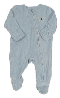 Světlemodrý sametový overal s koalou PRIMARK