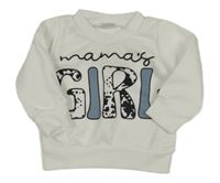 Bílá mikina s nápisem 