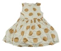 Smetanové šaty s puntíky C&A