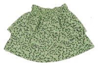Zeleno-černá květovaná sukně Kiki&Koko