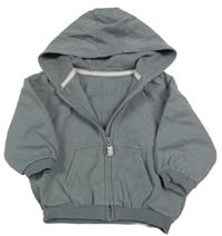 Šedá oversize propínací mikina s kapucí George