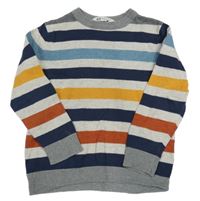 Šedo-barevný pruhovaný svetr H&M