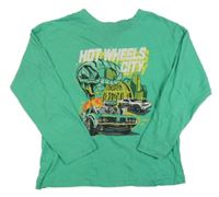 Zelené triko s potiskem - Hot wheels Sinsay
