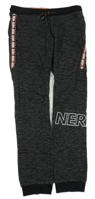Černé melírované tepláky s nápisem - Nerf C&A