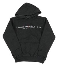 Tmavošedá mikina s kapucí Tommy Hilfiger