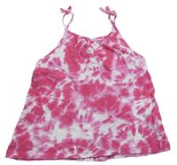 Bílo-růžový batikovaný top zn. H&M