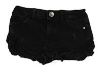 Černé riflové kraťasy s prošoupáním River Island