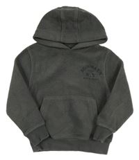 Šedá fleecová mikina s nápisem a kapucí zn. Next