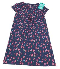 Nové - Tmavomodré vzorované šaty se vzorem Next 