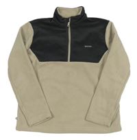 Béžovo-šedá funkční fleecová mikina Decathlon