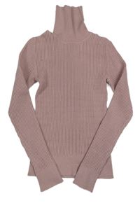 Světlerůžový žinylkový svetr s rolákem Primark