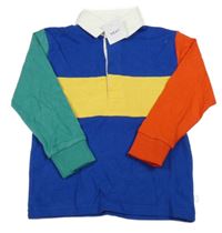 Nové - Modro-barevné polo triko Next