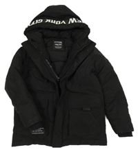 Černá šusťáková zimní bunda s kapucí Chapter young