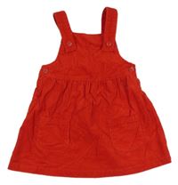 Červené manšestrové šaty Dunnes