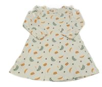 Bílé bavlněné šaty s tygry a volánky Doodle Poodle