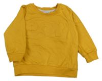 Okrová mikina s 3D nápisem Ergee