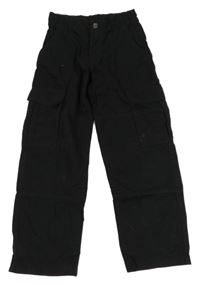 Černé plátěné kalhoty s kapsami H&M