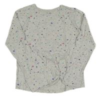 Šedo-barevné triko s nařasením M&Co.