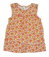 Barevné květované šaty se všitým body 