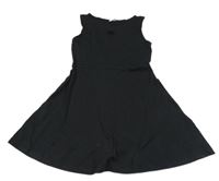 Černé bavlněné šaty s palmou Page one young