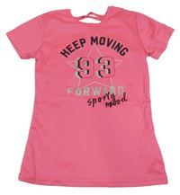 Neonově růžové sportovní tričko s nápisy a číslem Ergeenomix 