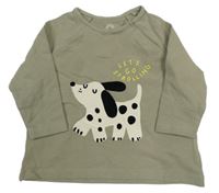 Béžové triko s pejskem Next