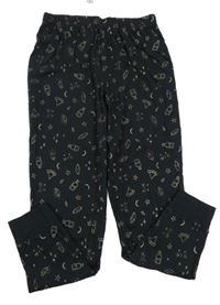 Nové - Černé pyžamové kalhoty s obrázky George