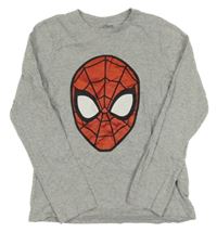 Šedé melírované triko se Spider-manem Marvel