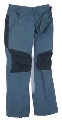 2set - Modrošedé softshellové kalhoty + sáček Decathlon