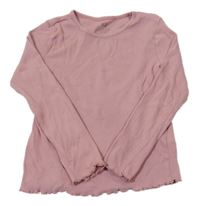 Světlerůžové žebrované triko H&M